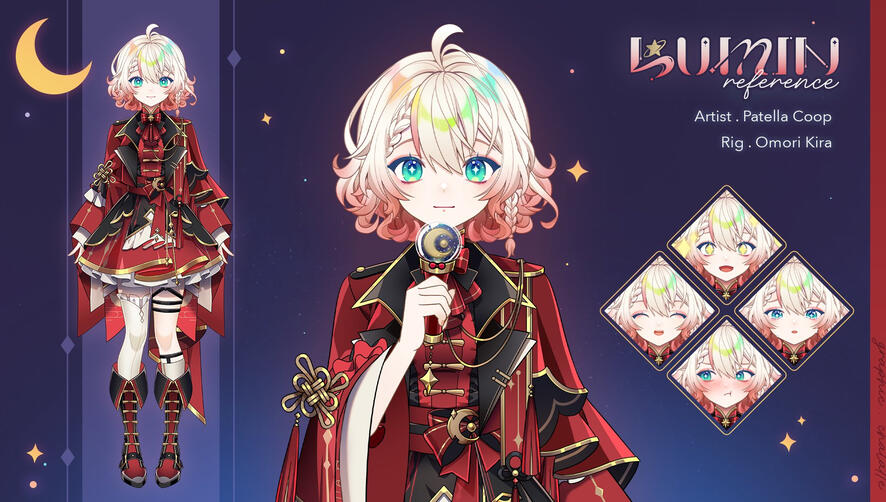 @LuminTsukiboshi ✦ Live2D rig (w/ kira omori)