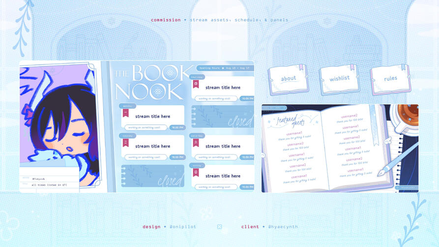 @hyaecynth ✦ stream graphics (w/ onipilot)